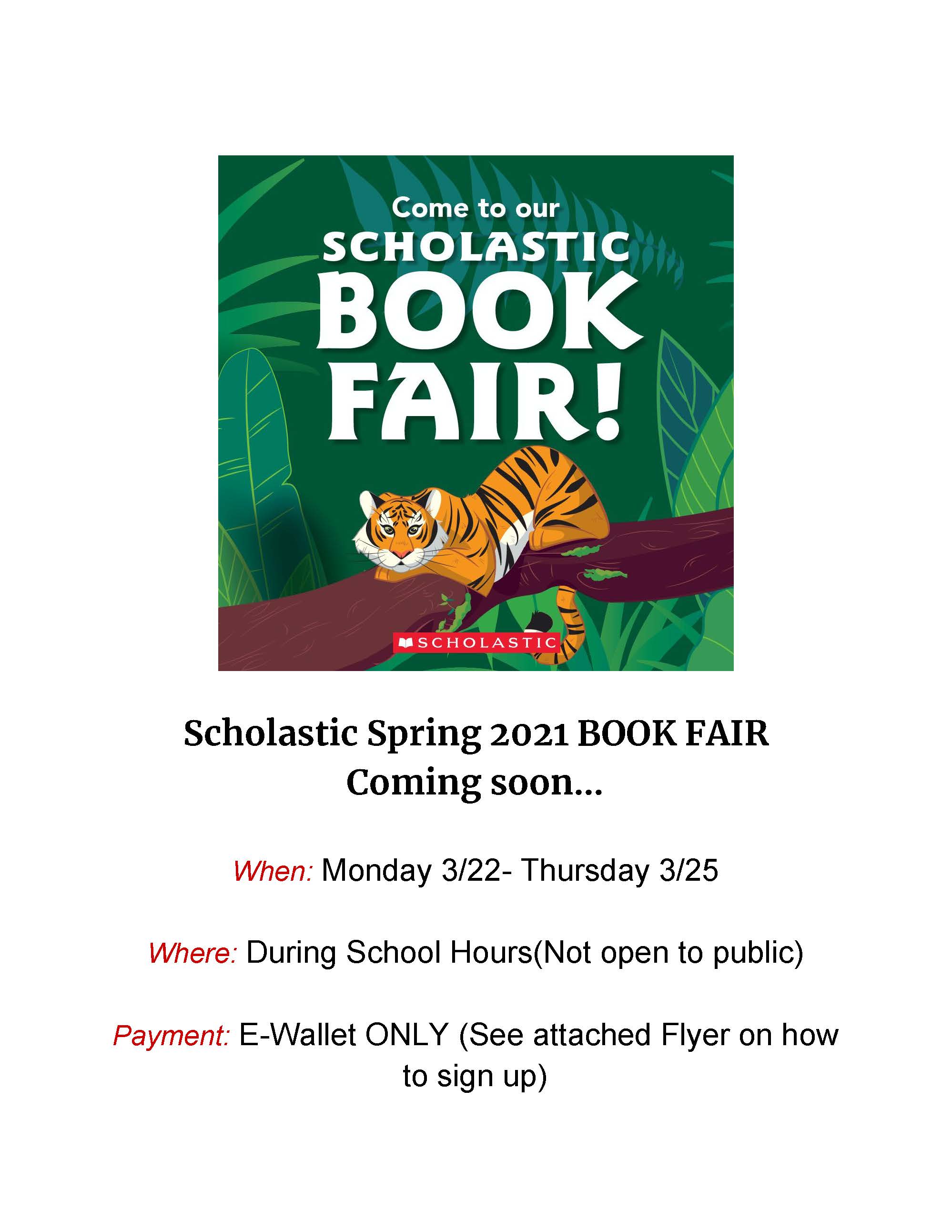 Parents Green Envelope Scholastic Book Fair